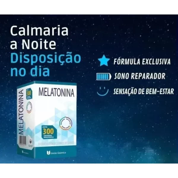 Melatonina União Química Frasco 300 comprimidos