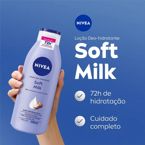 Hidratante Desodorante Corporal Nivea Soft Milk 200ml
